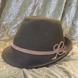 Alpine Swiss Dark Green Fedora Hat with Tan Band